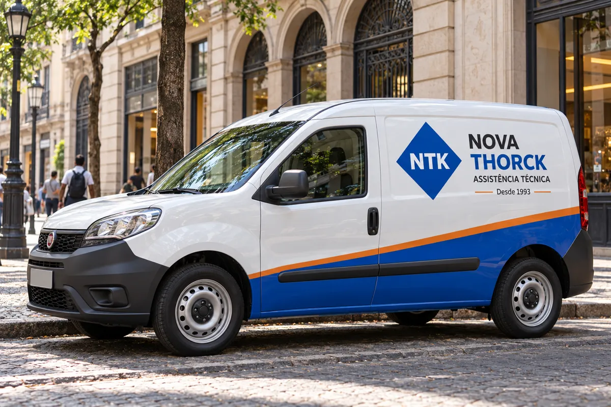 Van de atendimento técnico da Nova Thorck no Centro do Rio de Janeiro